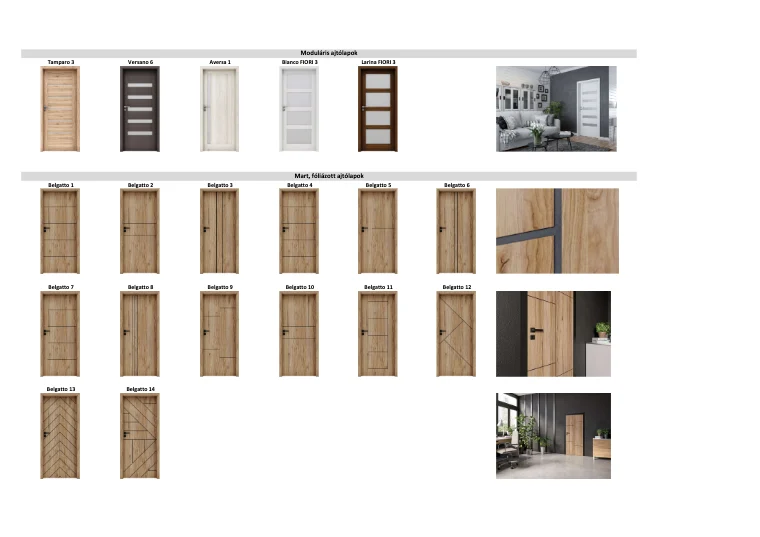 Standard Door PREMIUM ajtó típusok